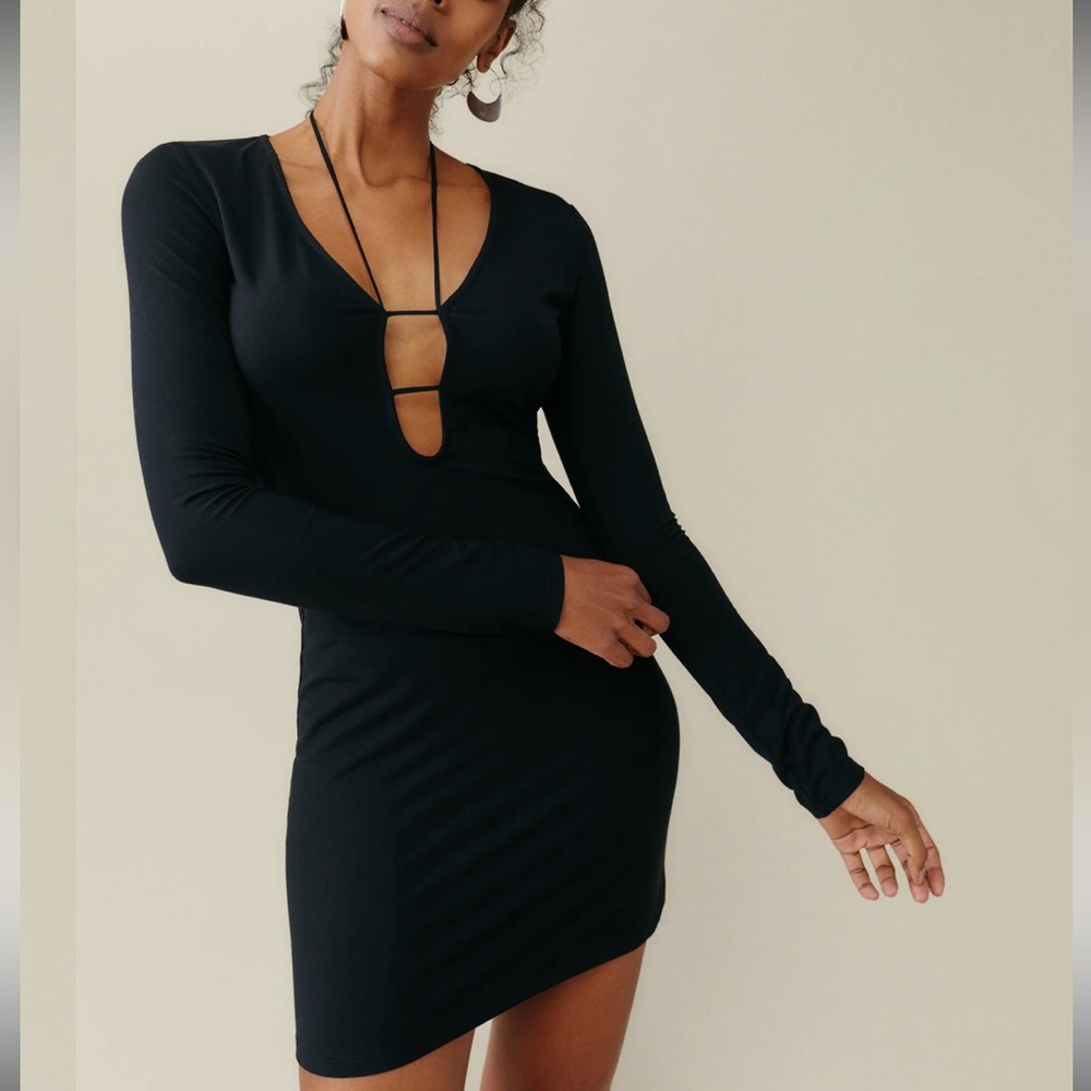 Reformation Vianna Knit Mini dress - XS Black